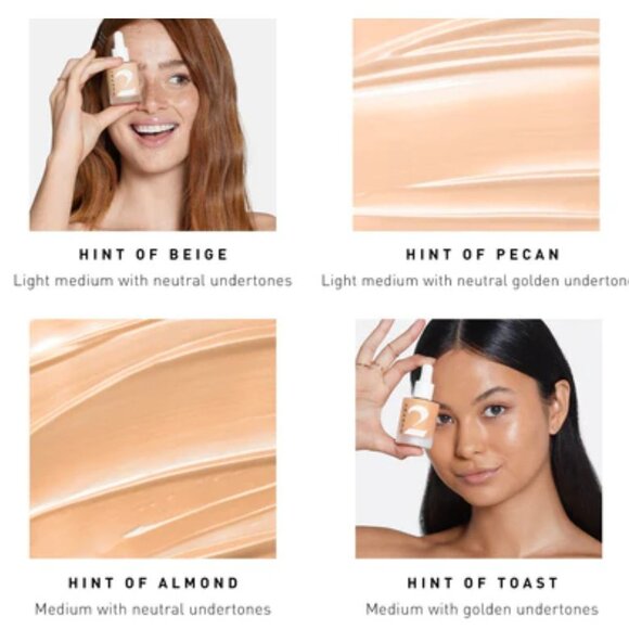 Morphe 2 Hint Hint Skin Tint ~ HINT OF ALMOND (Light/Medium Neutral) 1oz NIB - Picture 7 of 9